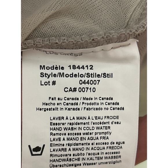 Joseph Ribkoff Women’s 22 Beige Ruched Midi Cocktail Evening Dress NWT Designer - Picture 6 of 9